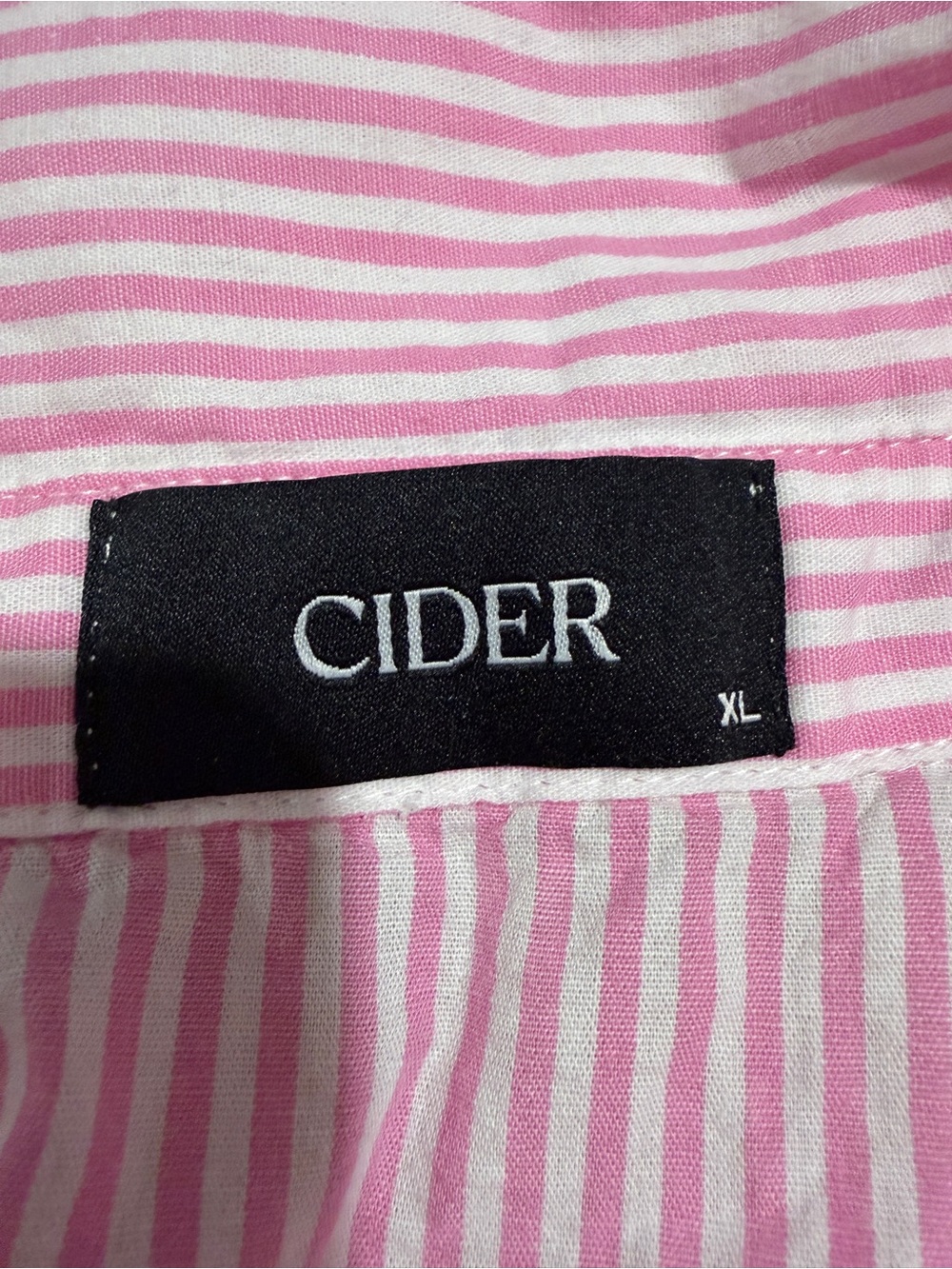 Cider Pink & White Striped Relaxed Button-Down Blouse - Picture 2 of 3
